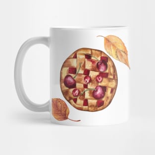 Sweet Pie with Berries and Autumn Leaves Mug